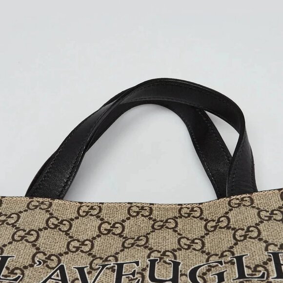 Gucci Beige GG Supreme Coated Canvas Tiger Print Tote Bag - Picture 5 of 8